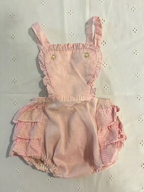 Genuine Vintage Pink Gingham Romper